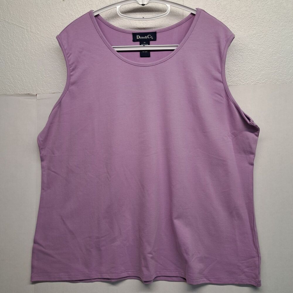 Denim & Co Tank Top Sleeveless Scoop Neck Women's 1X
